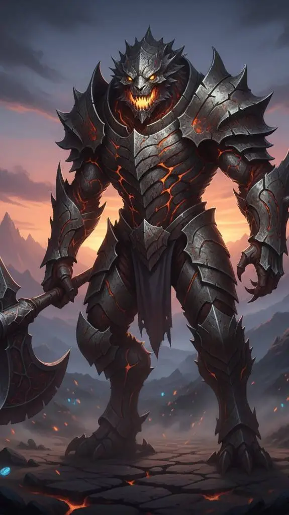 ai character: Vanessa e monstro. background