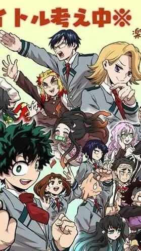 ai character: Mha x Kny background