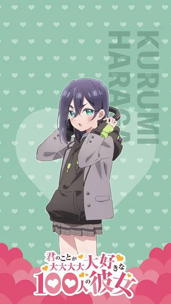 ai character: Kurumi Haraga 💚 background