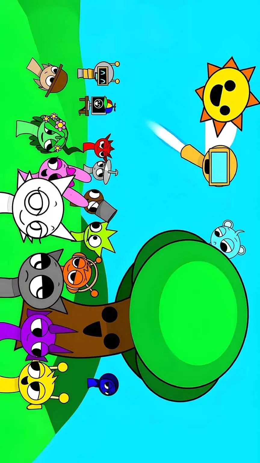 ai character: Sprunki background