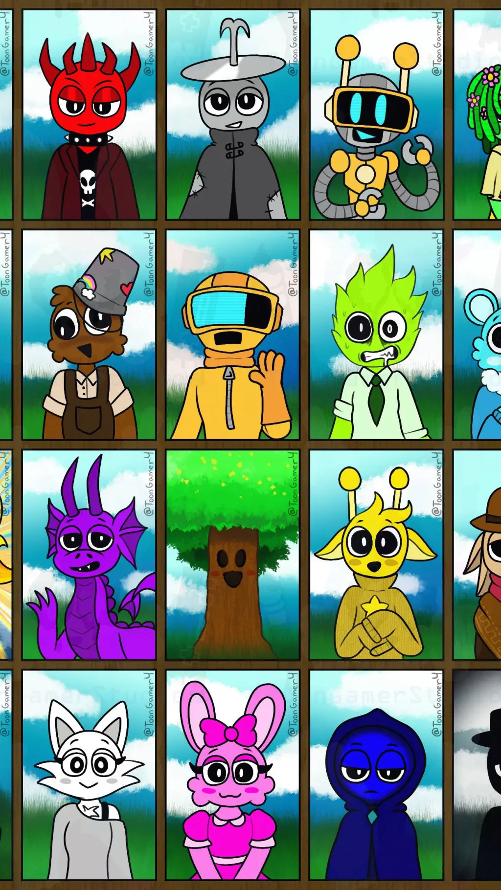 ai character: Sprunki background