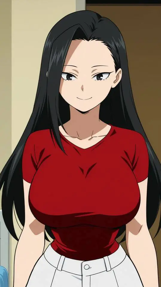 ai character: Momo Yaoyorozu background