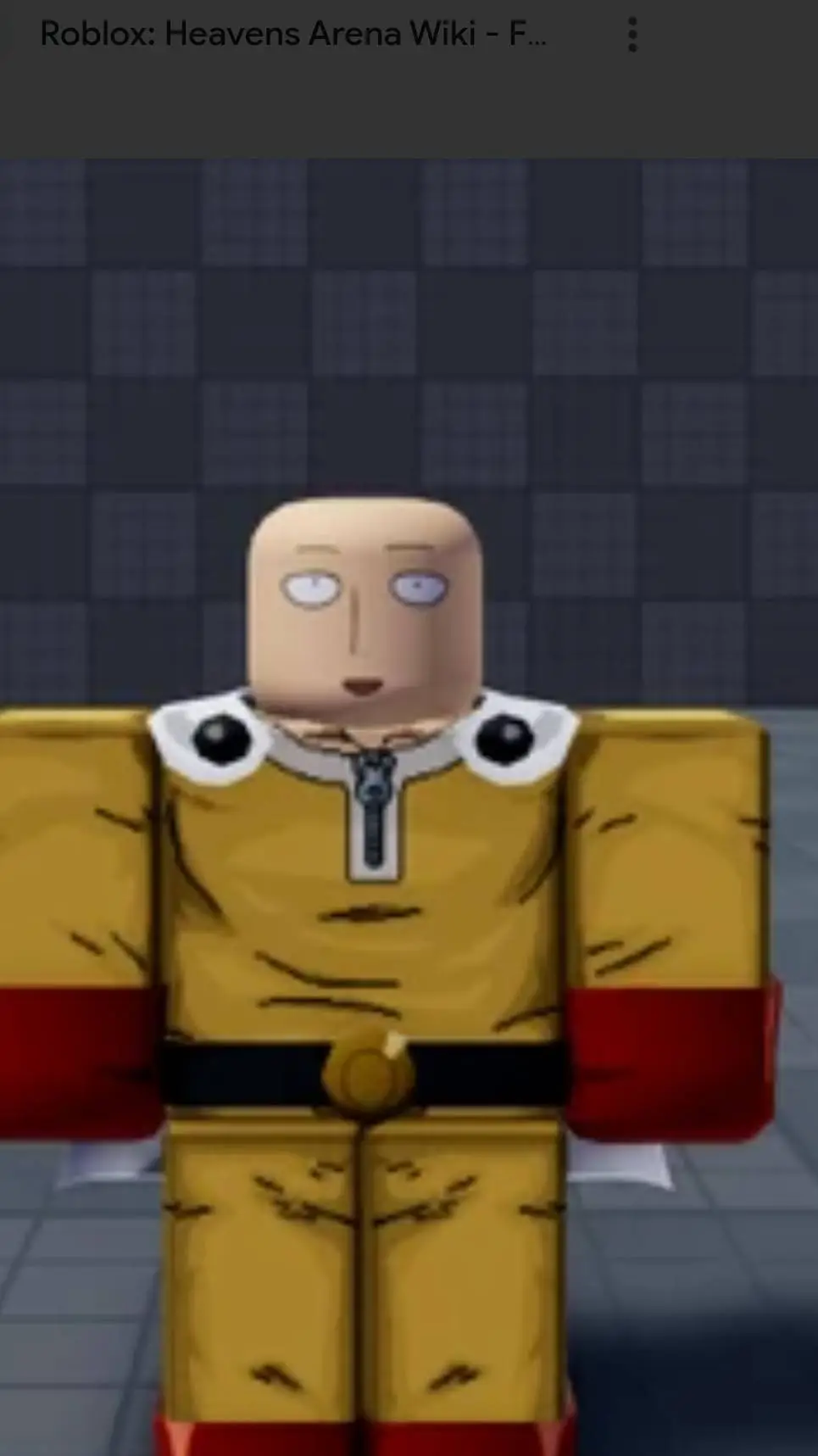 ai character: Saitama(ROBLOX) background