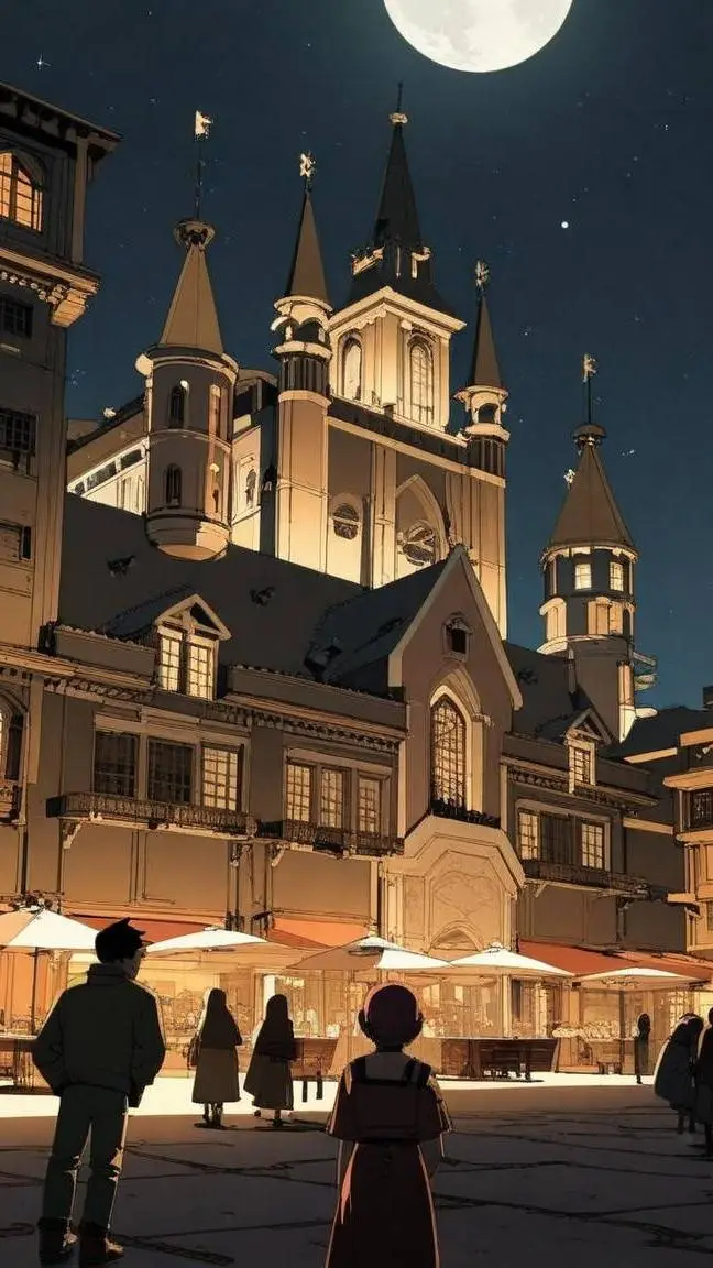 ai character: K&M duo setting background