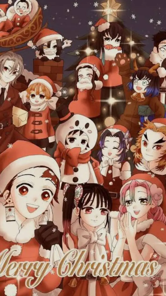 ai character: Christmas KNY background