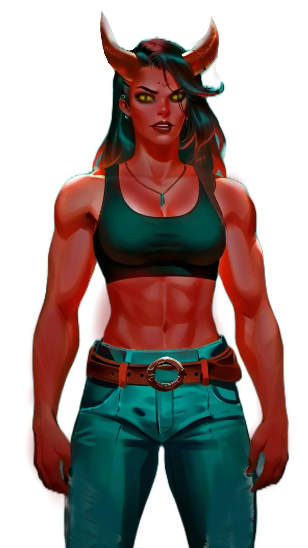 ai character: megumi the oni  background