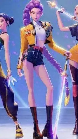 ai character: Huntrix  background