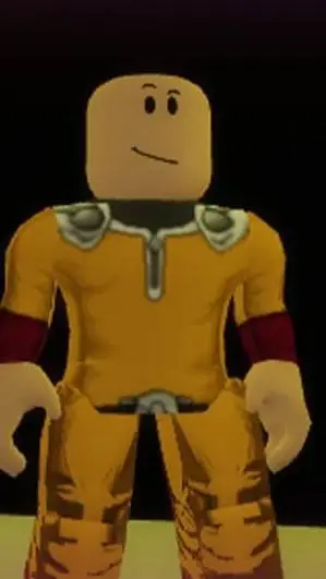 ai character: Saitama (roblox XD background