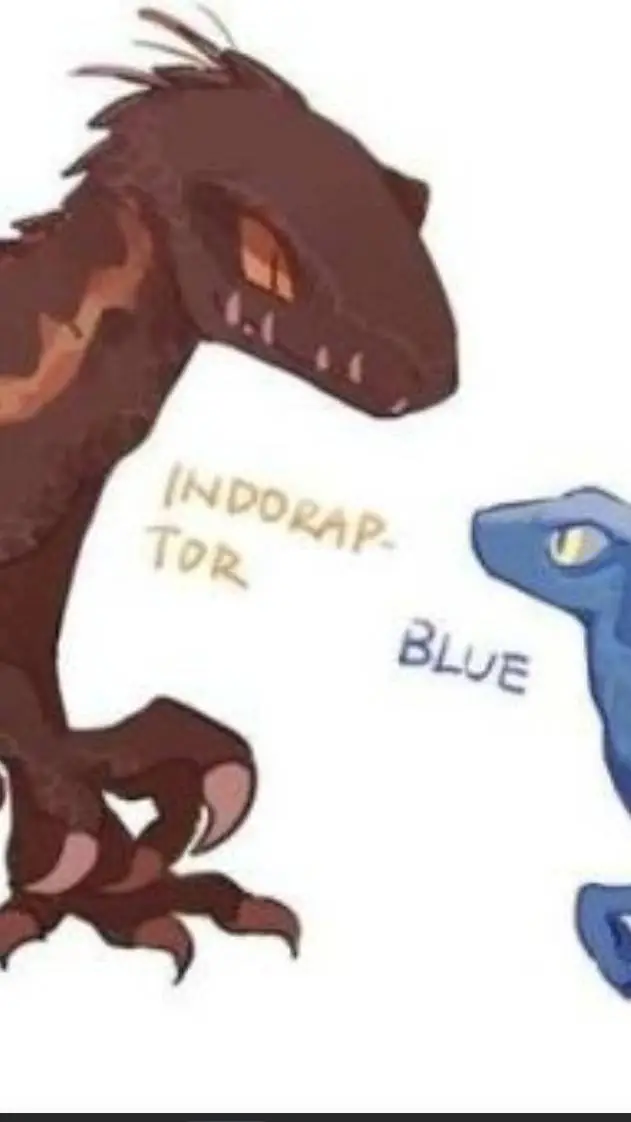 ai character: indoraptor x blue background