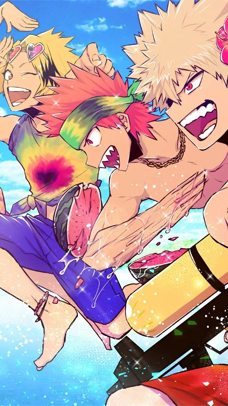 ai character: mha en la playa  background