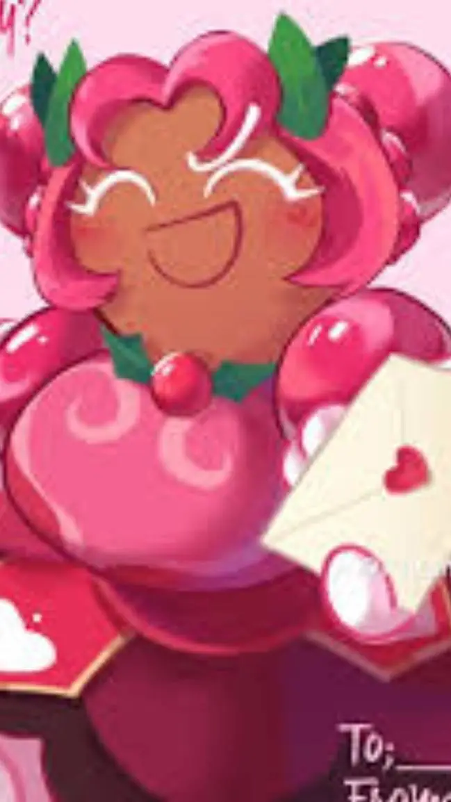 ai character: hollyberry cookie  background