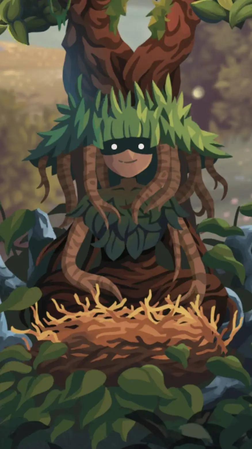 ai character: esprit de l'arbre background