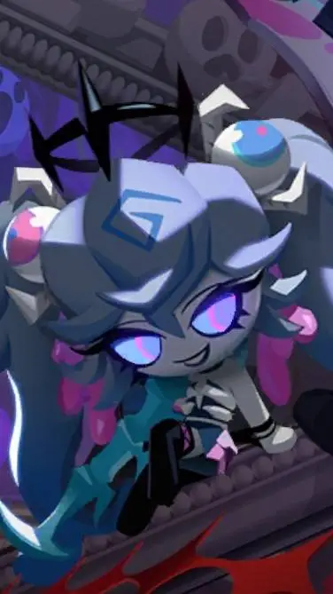 ai character: melanchream cookie background