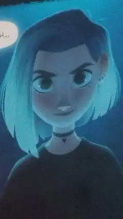 ai character: Bleue background
