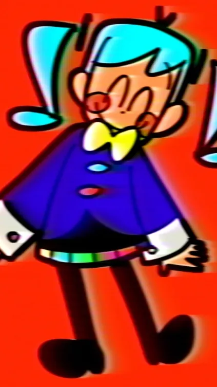 ai character: Static miku background