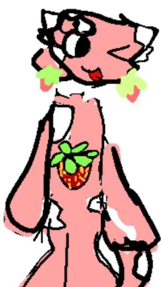 ai character: Strawberry Kit  background