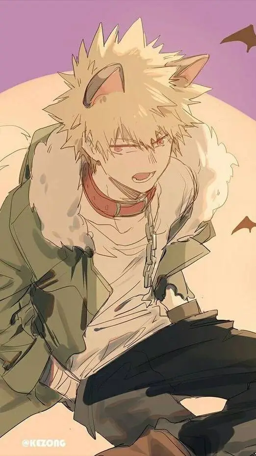 ai character: Bakugou~ wolf background