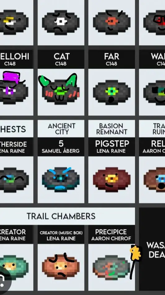 ai character: Minecraft disc background