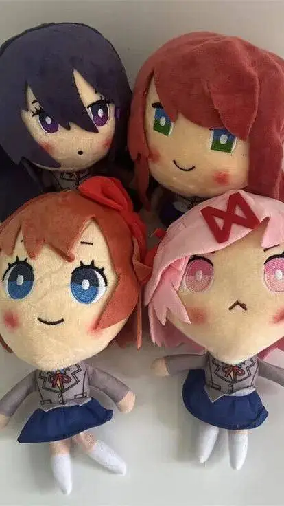 ai character: DDLC peluches background