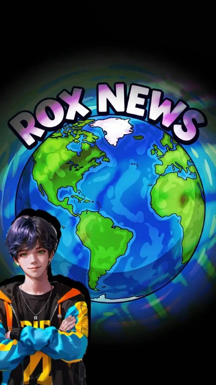 ai character: 🌐🍓🌎Rox News🌎🍓🌐 background