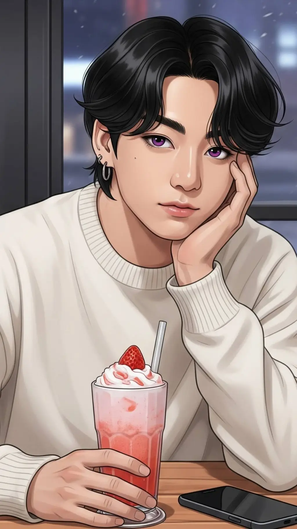 ai character: 💜🤍Ryo-mi🤍💜 background