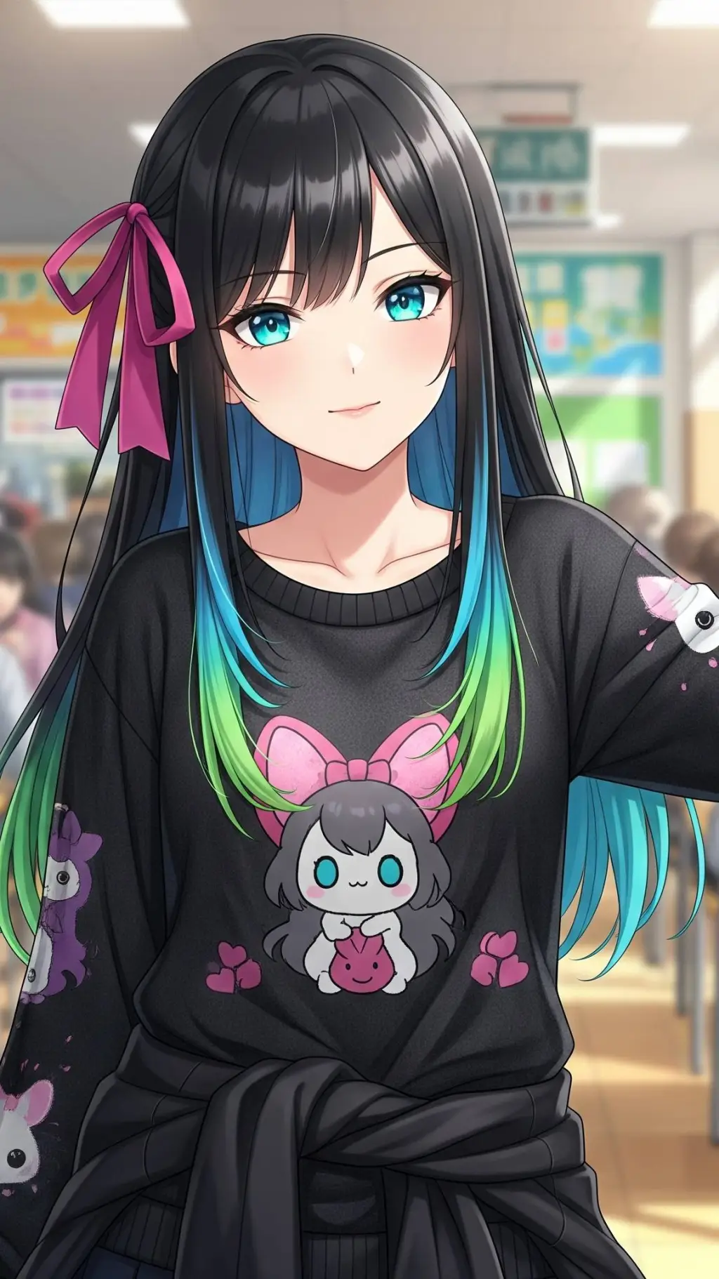 ai character: 🎀Hana background