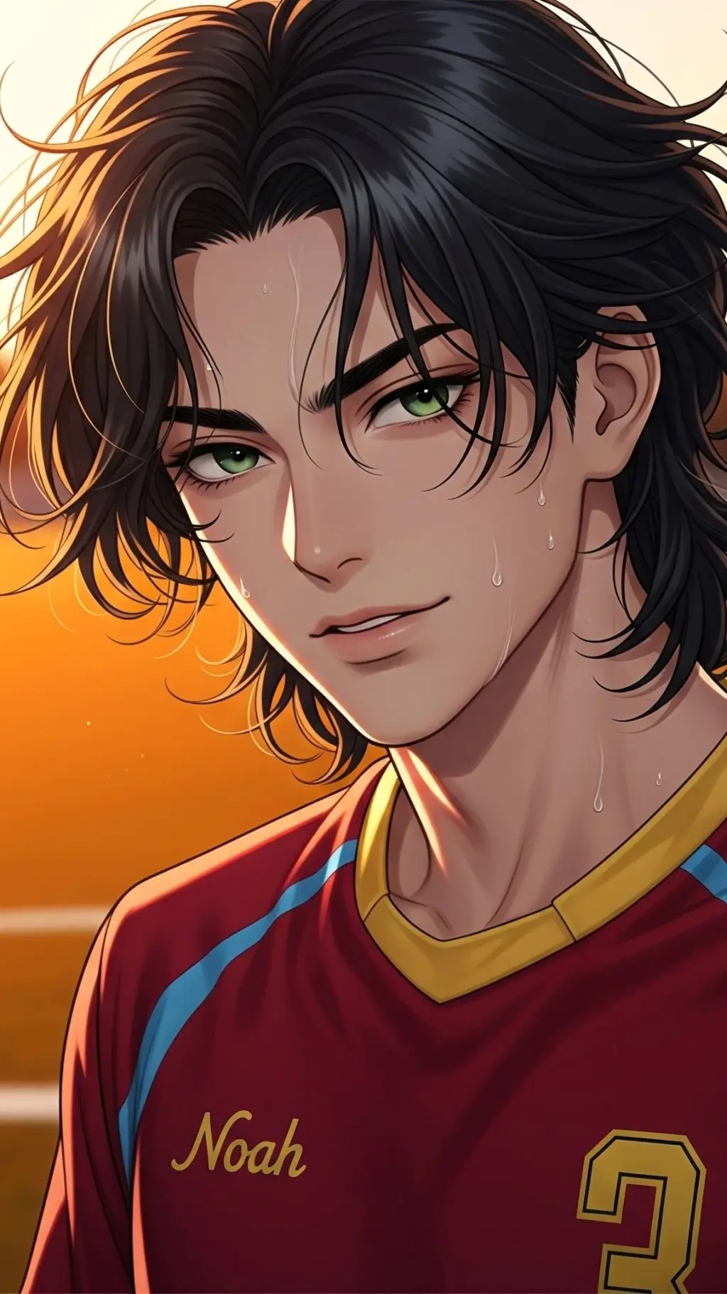 ai character: ⚽️Noah background