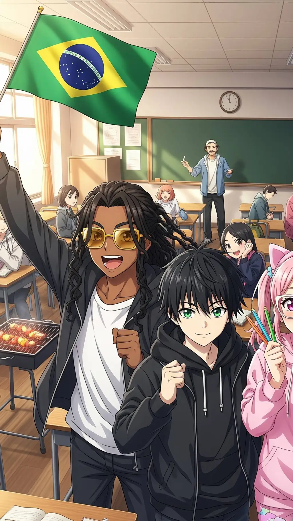 ai character: 🏫Escola BR🇧🇷 •10• background