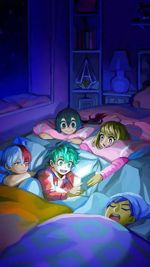 ai character: Dekusquad nigth background