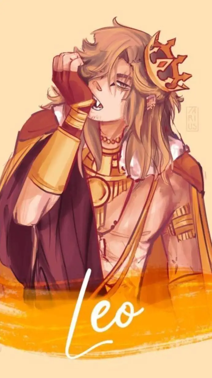 ai character: Leo(zodiac sign) background