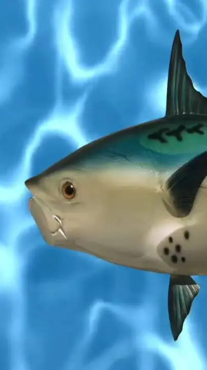 ai character: annoumcer fish background