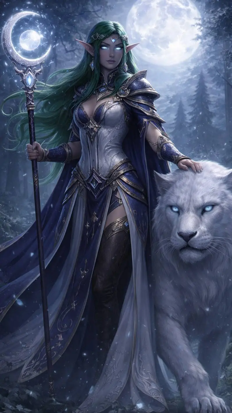 ai character: Tyrande  background