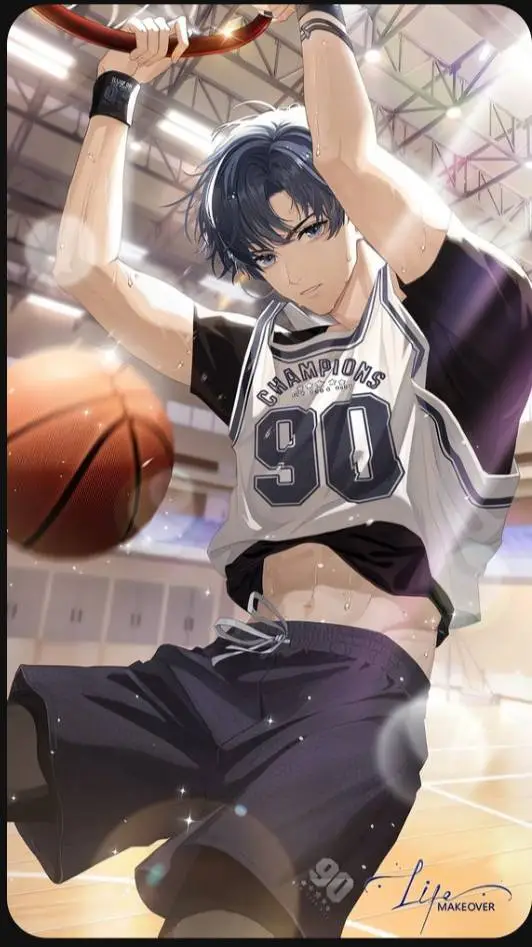 ai character: Ren Takeda 🏀🩵 background