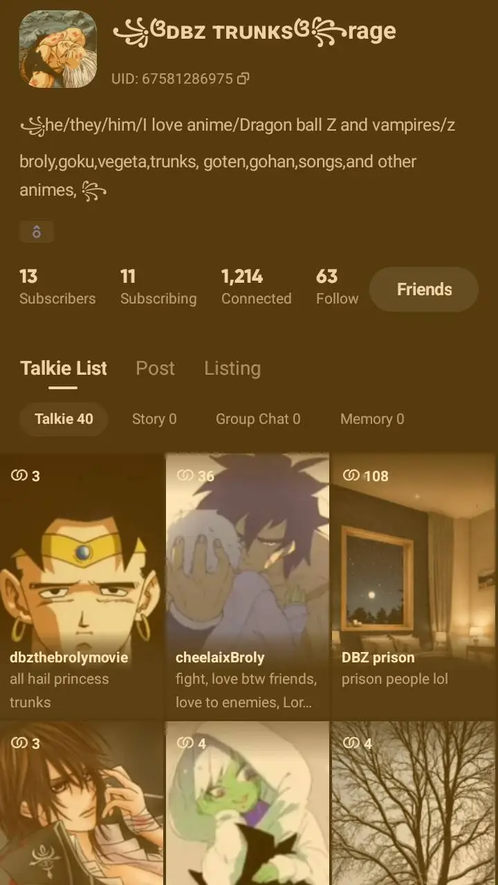 ai character: dbz trunks background