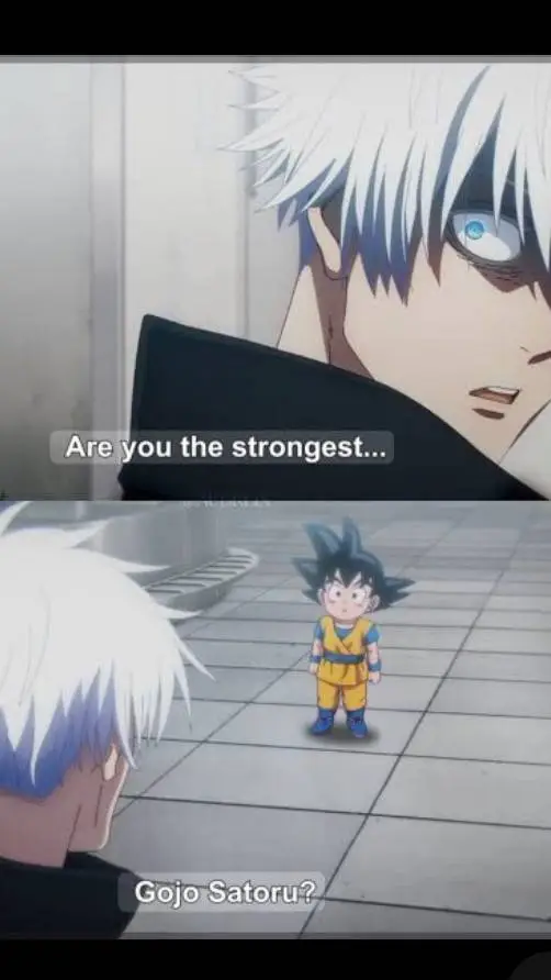 ai character: Goku vs Gojo background