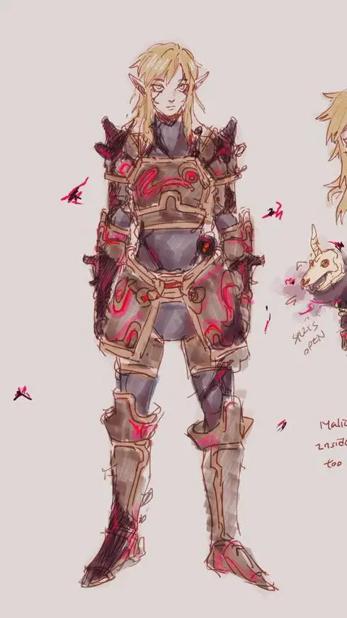 ai character: Loz Malice virus background