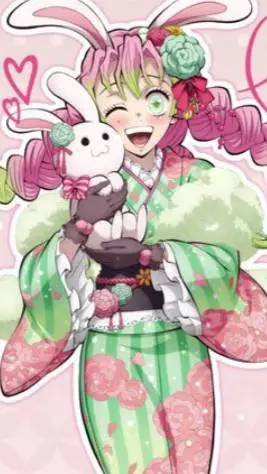 ai character: Mitsuri Kanroji 🍡💕 background