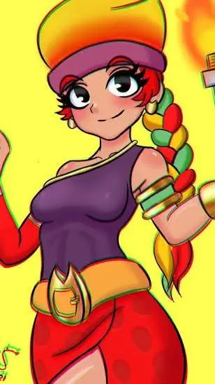 ai character: Amber Brawl Stars background