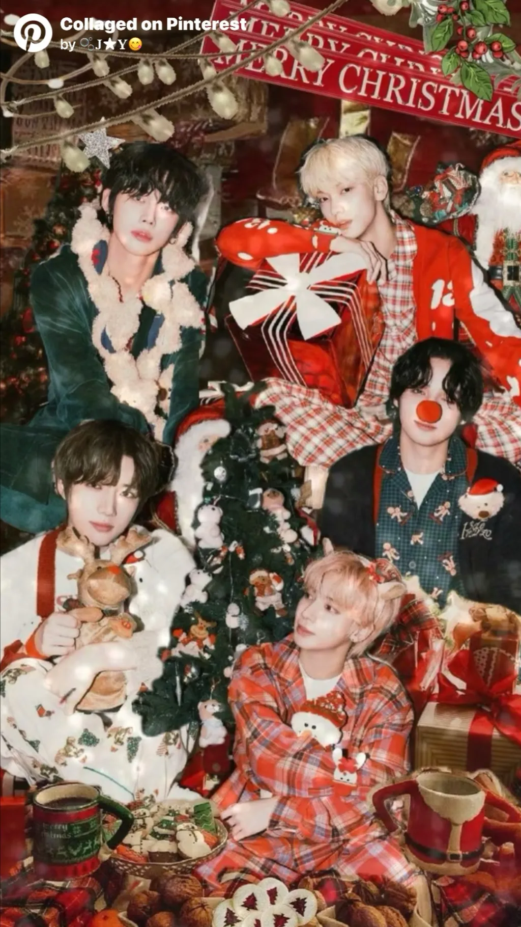 ai character: Xmas w/ TXT background