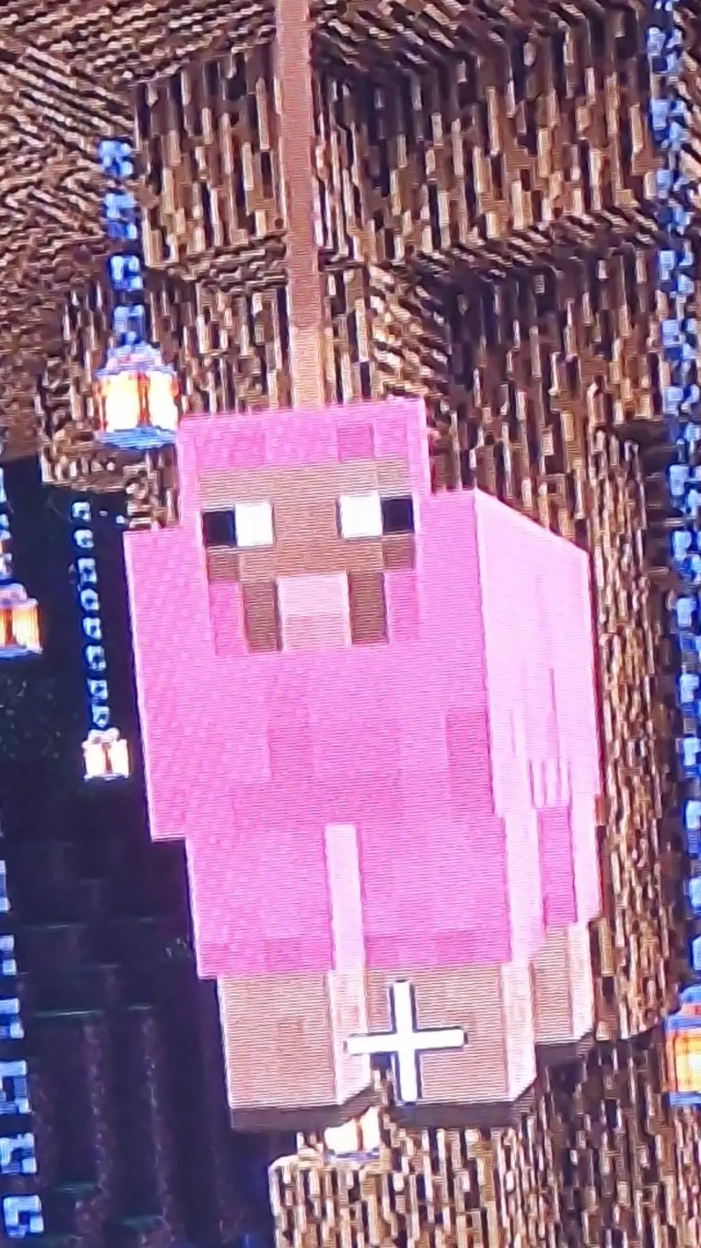 ai character: Minecraft sheep background