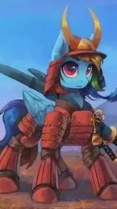 ai character: samurai dashy background