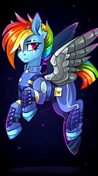 ai character: rainbow dash  background