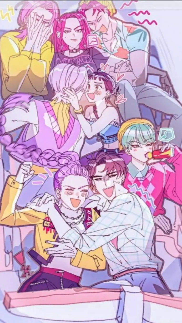 ai character: ♡Huntrix&Saja boys background