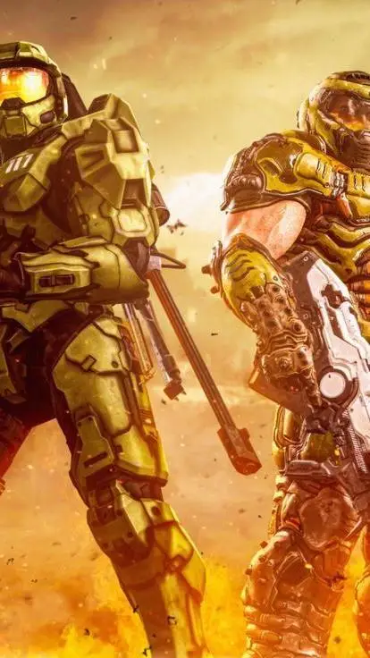 ai character: Halo X Doom background