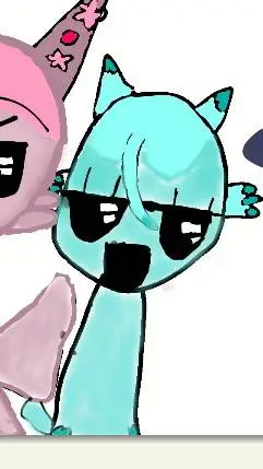 ai character: wenblu and black background