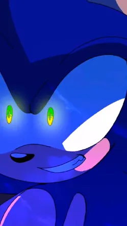 ai character: Sonics dark form background