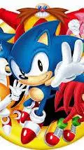 ai character: sonic team with ❤️ background