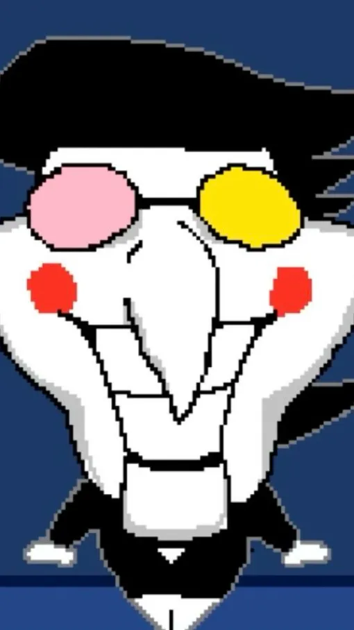 ai character: SPAMTON background