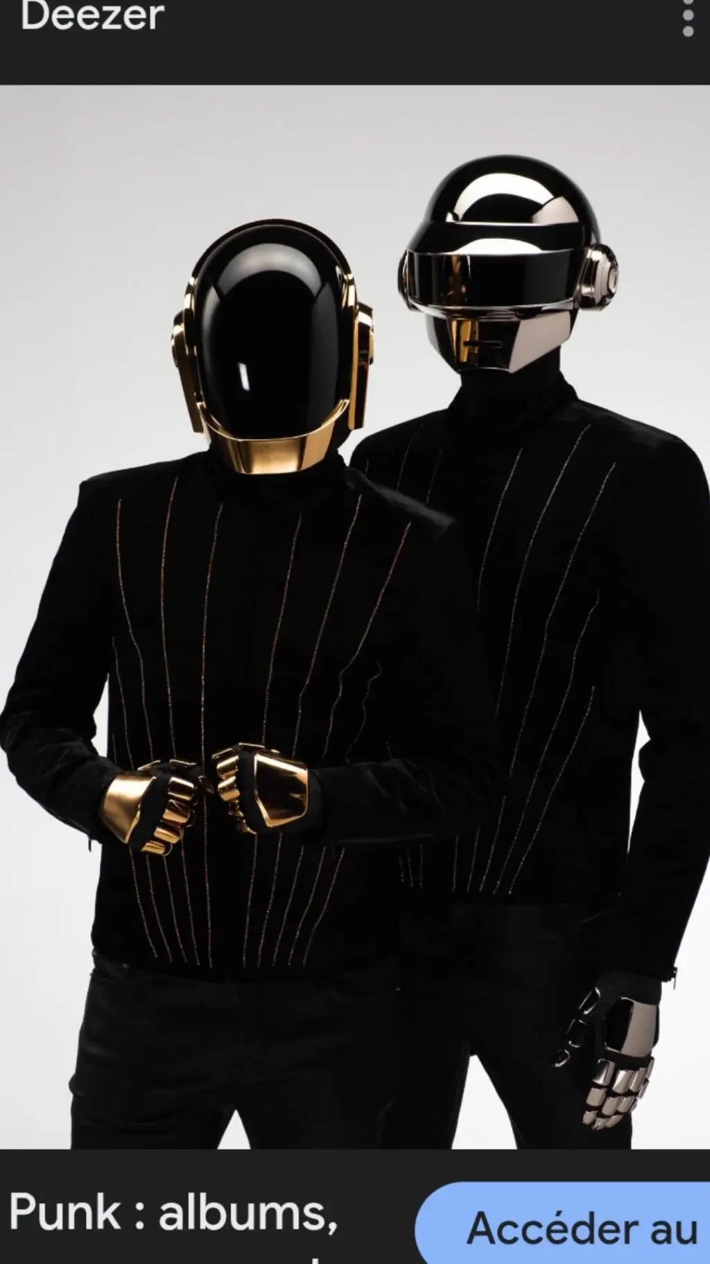 ai character: Daft punk  background