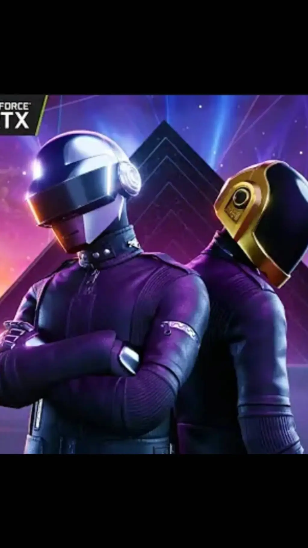 ai character: Daft punk  background